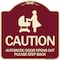 Signmission Caution Automatic Door Opens Out Please Step Back Heavy-Gauge Alum Sign, 18" x 18", BU-1818-24287 A-DES-BU-1818-24287 - alternate 1